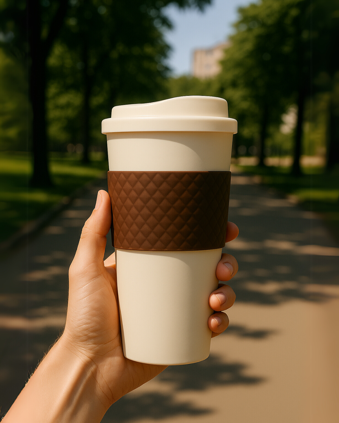 The Bear & Bloom Double-Layer Plastic Travel Mug